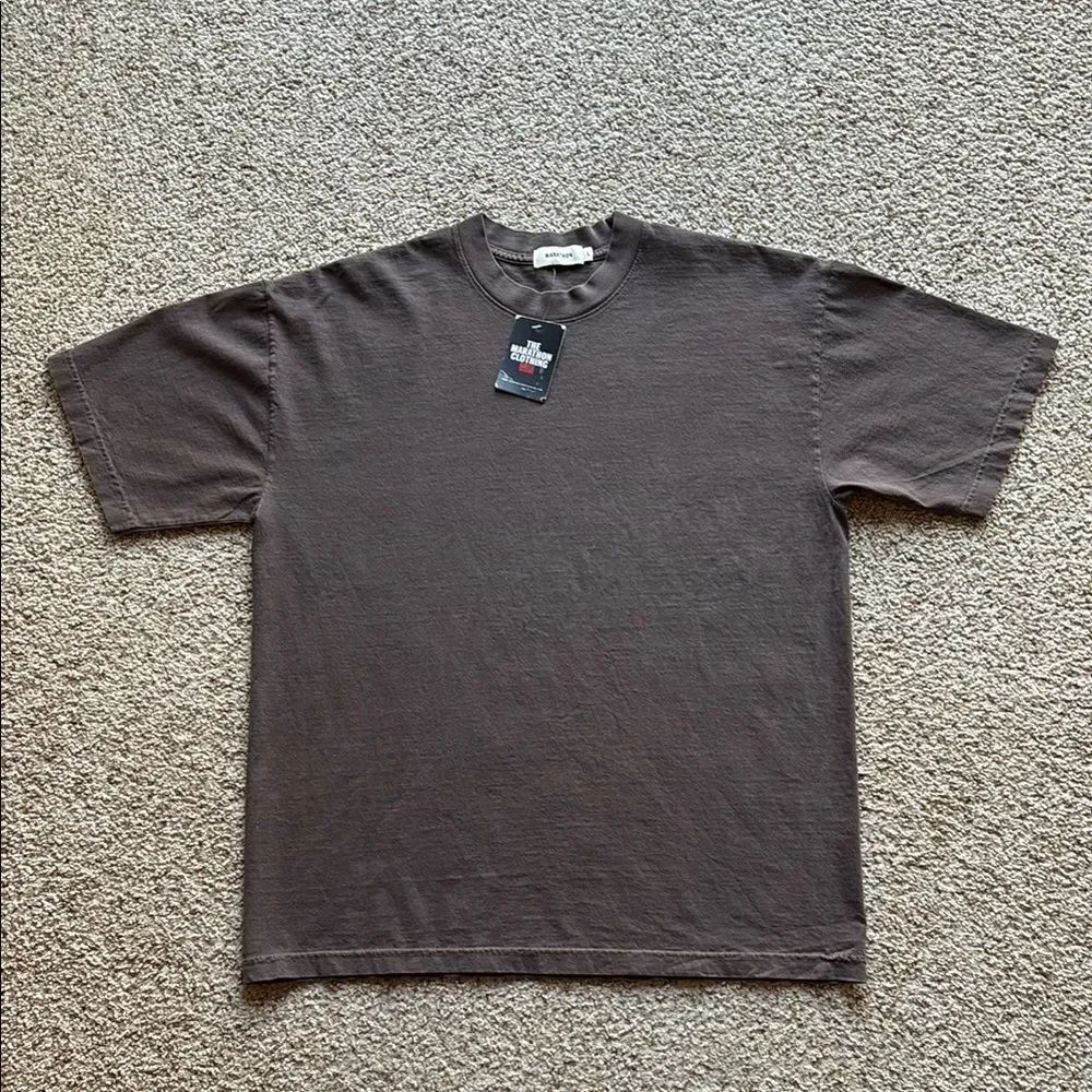 NWT The Marathon Clothing Grayish Brown Short Sleeve Cotton T-Shirt MIUSA L
